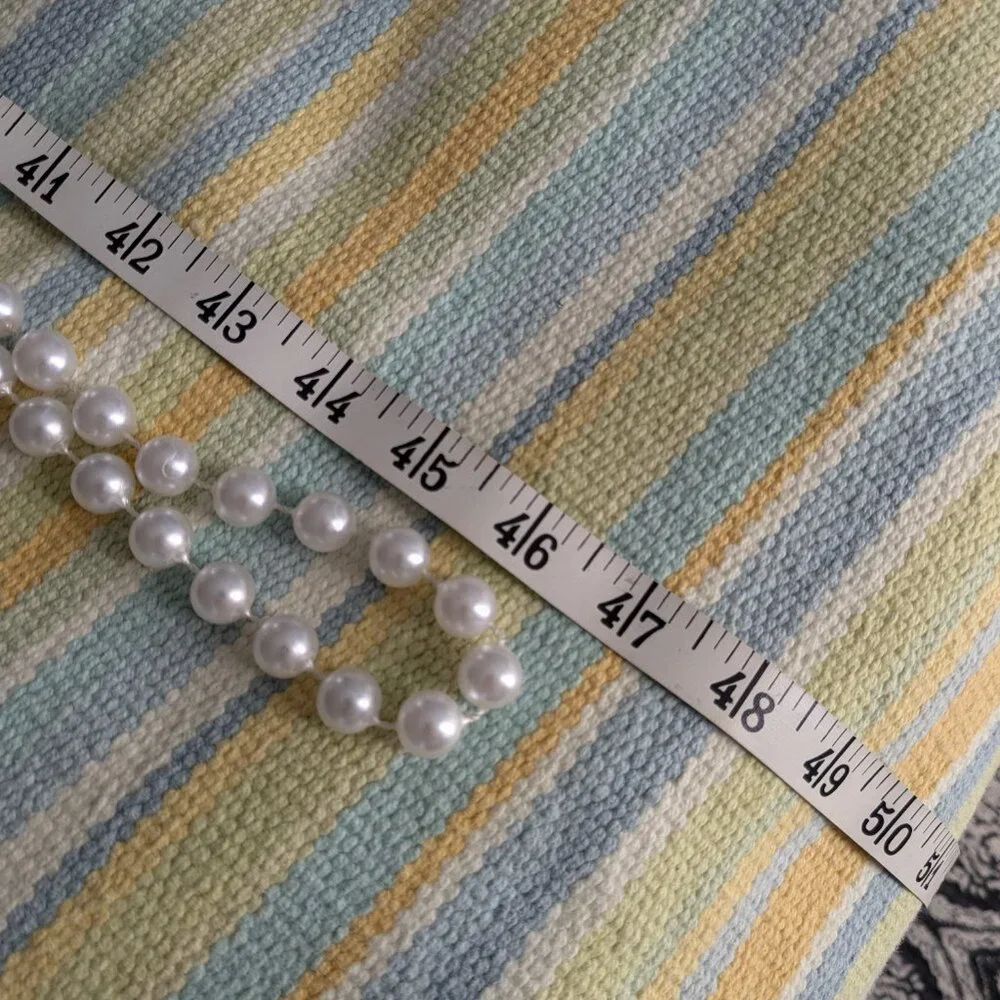 🛍️ BUNDLE ONLY | Extra long White beaded costume jewelry necklace